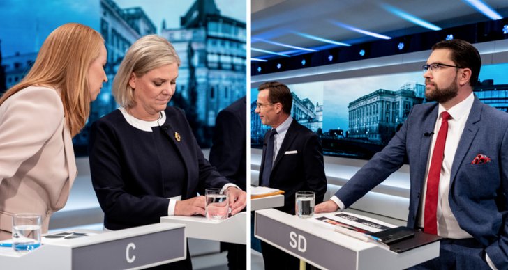 Valet 2022, Per Bolund, Annie Lööf, Magdalena Andersson, Jimmie Åkesson, Nooshi Dadgostar